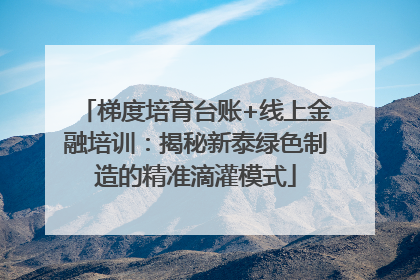 梯度培育台账+线上金融培训：揭秘新泰绿色制造的精准滴灌模式